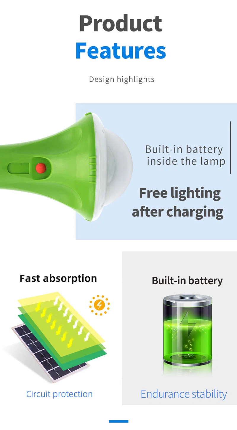 Solar Panel with System and Bulbs Energy Storage Container Solar Light Circuit 25W 11V