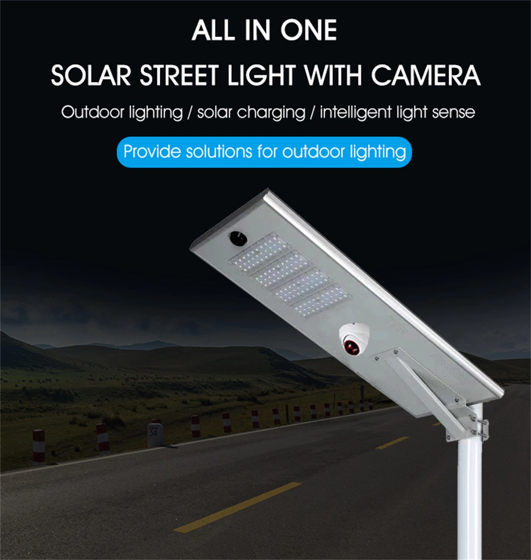 COB Circle CCTV camera Bulb 60W Bracket Solar Street Light