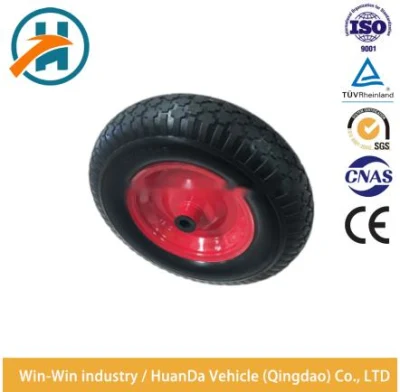 High Quality Puncture Proof PU Polyurathane Foam Flat Free Wheel Barrow Tyre Solid Rubber Wheel