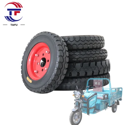 4.00-12 Solid Tires for Electric Tricycles, Rubber Wheels, Inflatable Non Bursting Tires