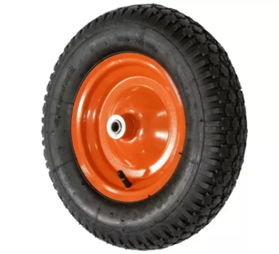  4.00-8 Pneumatic Rubber Wheel, Wheelbarrow Wheel Tire Steel Wheel Rim with Ball Bearing, 2pr 4pr Nylon Tyre for Wheelbarrow