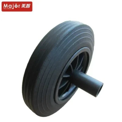  10 Inch Solid Wheel Flat Free Tires Tubeless Tyres with Plastic Rim 10X2 for Mechanical Vehicle