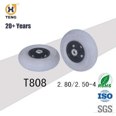 2.50-4 Flat Free PU Filled Wheel for Trolley