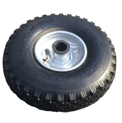 Hand Trolley Wheel 10 Inch 3.00-4 3.50-4 Wagon Wheel Pneumatic Rubber Trolley Tire for Sack Truck
