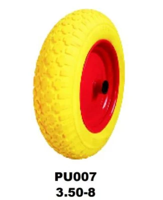  Reliable Quality Yellow Wheel PU007 for Wheelbarrow (South Africa / Russia Market)