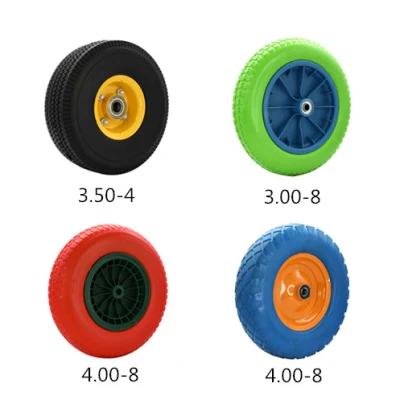  Hand Trolley PU Foam/Foaming Tyre Wheelbarrow /Wheel Barrow Solid Rubber Wheel