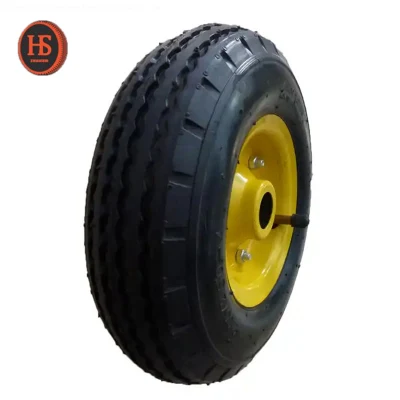  Wheelbarrow Inflatable Rubber Wheels 2.50-4 Hand Trolley Tire