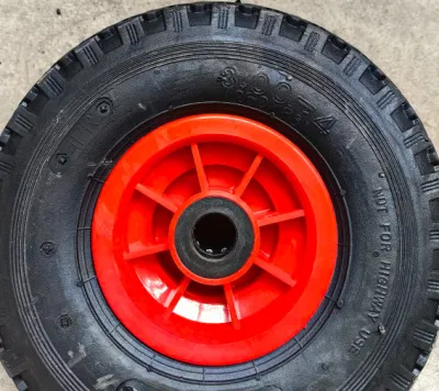 10 Inch 3.00-4 Pneumatic Inflatable Rubber Tire Wheel for Hand Truck Trolley Lawn Mower Spreader