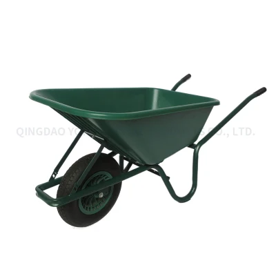 Africa 90L Air Wheel with Plastic Tray Green Painted Wheelbarrow (WB6414)