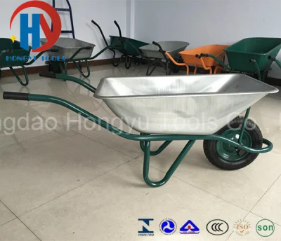 New Zinc Coated Metal Tray Wheel Barrow