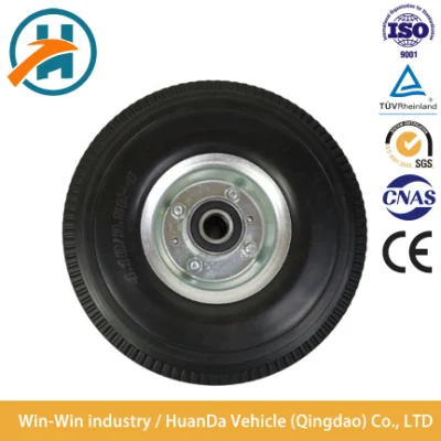 10 Inch Small Pneumatic Rubber Wheels 4.10/3.50-4 with Steel Rim for Hand Truck Trolley Wheelbarrow