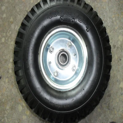 Solid Rubber Wheel Aluminum Trolley Wheels Heavy Duty 10 Inch 3.50-4 Pneumatic Tire Caster and Wheel