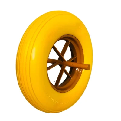 High Quality Flat Free Turf Tire Tread Pattern 13" 13 Inch 5.00-6 Solid PU Foam Wheels
