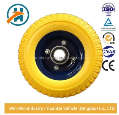 Luggage Cart/Wheelbarrow/Garden Trailer Tire PU Foam Wheel for Trolley Wheelbarrow Tyre