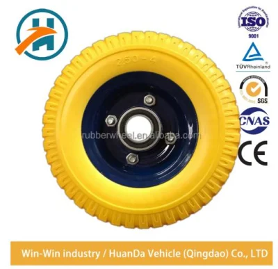  Luggage Cart/Wheelbarrow/Garden Trailer Tire PU Foam Wheel for Trolley Wheelbarrow Tyre