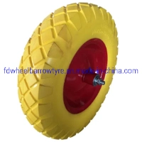 4.00-8 High Quality PU Foam Soft Whellbbarrow Wheel with Square Pattern