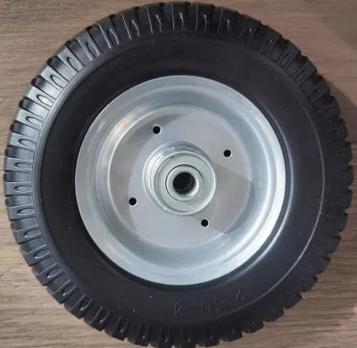 8 Inch Wheelbarrow Wheel PU Foam Flat Free Tire 2.50-4 Solid Wheel