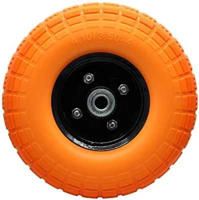  410/350-4 PU Foam Flat Free Wheel