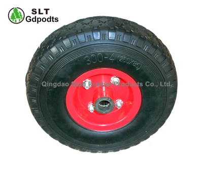10" 3.00-4 Heavy Duty Trolley Wheels Solid Rubber Wheel