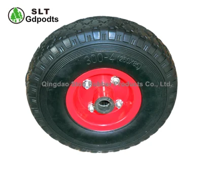  10" 3.00-4 Heavy Duty Trolley Wheels Solid Rubber Wheel