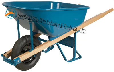 Strong Galvanized Tray Double Wheels Wheelbarrow