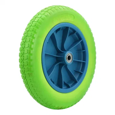 Hand Trolley PU Foam/Foaming Tyre Wheelbarrow /Wheel Barrow Solid Rubber Tyre 3.00-8