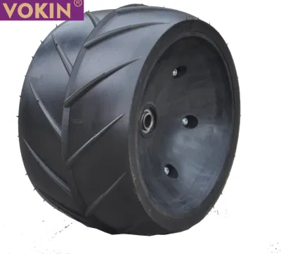 6.5"Semi-Pneumatic Rubber Press Roller Tire Agricultural Wheel