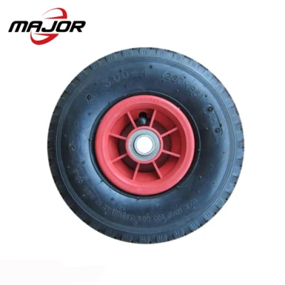  10 Inch Pneumatic Rubber Wheel for Garden Trailer/Wheelbarrow/Farm Cart 3.50-4 Wheel