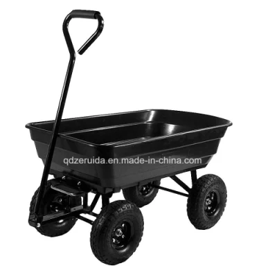 650lb Garden Cart Dump Wagon Trailer Lawn Wheels