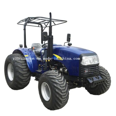 Hot Selling Dq554 55HP 4X4 4WD Agricultural Wheel Farm Tractor with Wide Industrial Tyres Fit for Working on Beaches and Other Softer Surfaces