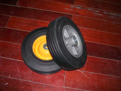 Popular Product High Quality High Load Capacity Plastic Rim Solid Rubber Wheel (10X2′)