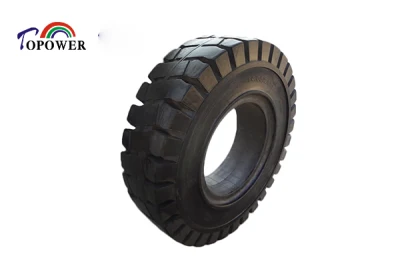 14.00-24 Pneumatic Rim Solid Tire Natural Rubber Tyre for Forklift, Blender Mixer and Trailer