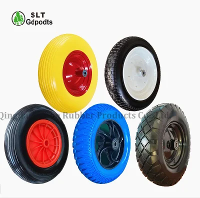  3.00-8/3.50-8/4.00-8 PU Solid Polyurethane Wheel Puncture Proof Rubber Wheelbarrow Wheel