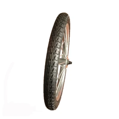 26 Inch Adult Bicycle Wheel Inflatable Rubber Tire with Steel Rim Cartfor Tool Butyl Rubber Inner Tyre Tubes Scrap