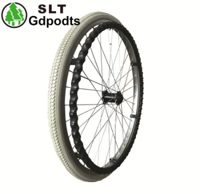 Wchr2402 24 Inch PU Foam Wheel Solid Polyurethane Wheelchair Rear Wheel