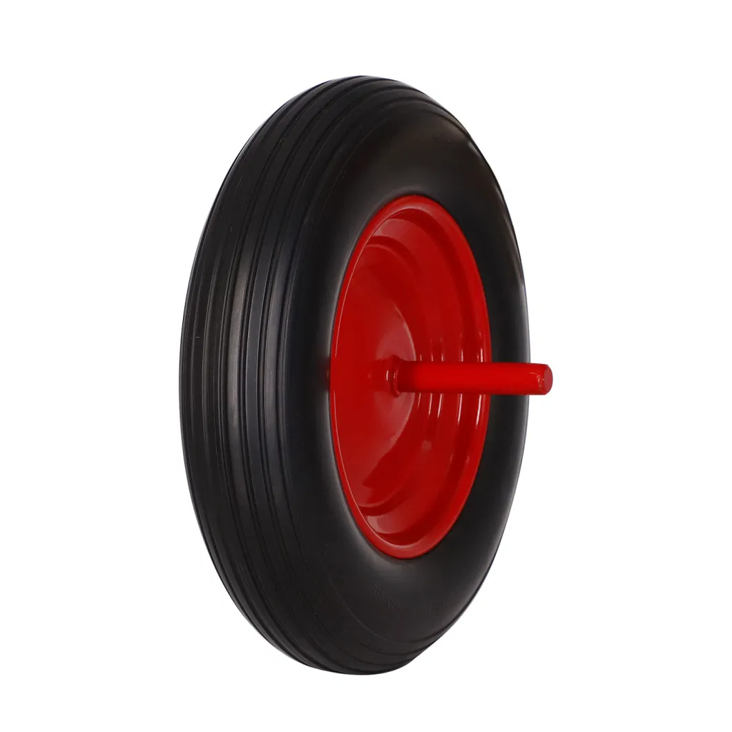 300-4 Solid Puncture Proof Flat Free Wheel PU Polyurethane Foam Tire