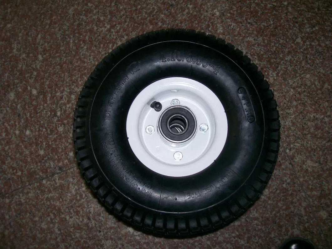 Good Quality Metal Rim Inflatable Low Price Pneumatic Rubber Wheel for Wheelbarrow (3.00-4)