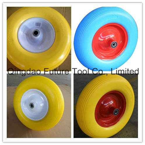 Wheel Barrow Tire 4.80/4.00-8 Solid PU Foam Rubber Wheel