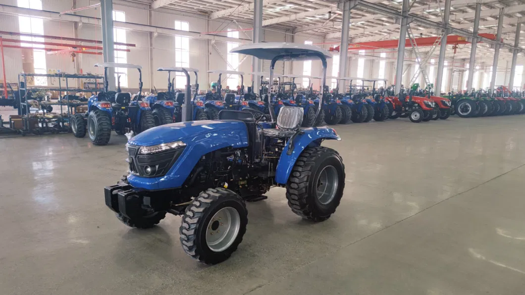 CE 254 Widened Tire Mini Farm Tractors Agriculture Tractor Like John Deere 4WD Wheel Tractor with Rotary Cultivator Agricultural Tractor for Farm