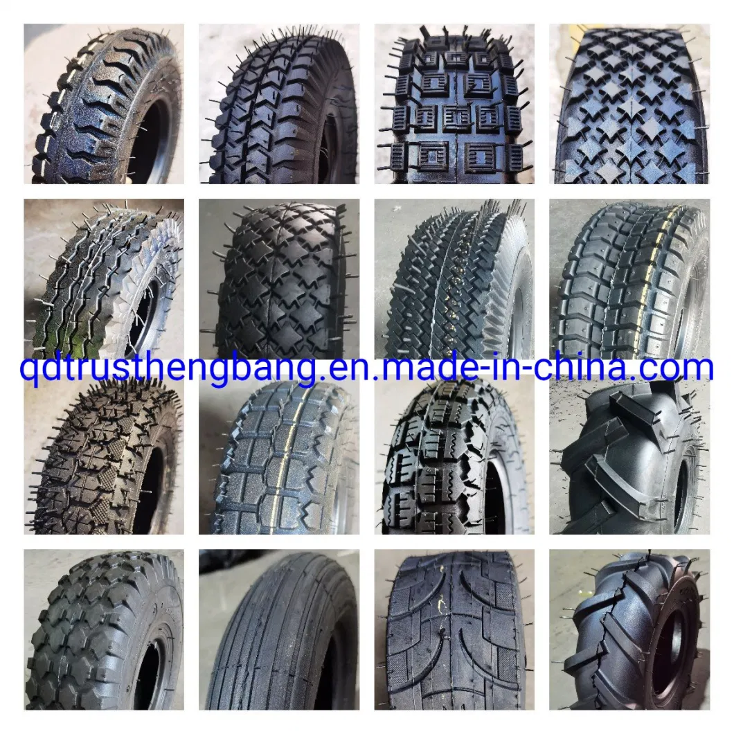 4.10/3.50-4 4.00-6 3.50-8 4.80/4.00-8 Pneumatic Wheel Rubber Tyre for Wheel Barrow Hand Trolley Hand Cart