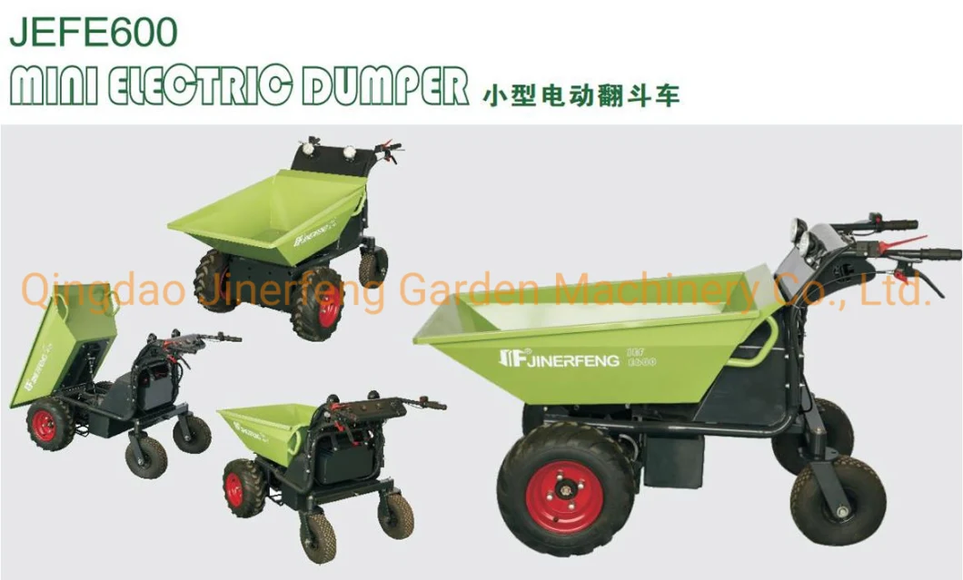 Electric Wheel with Hydraulic Tipping 500kgs Heavy Loading Mini Power Barrow