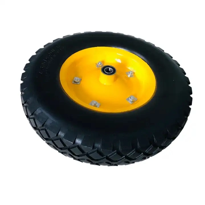16 Inch 4.00-8 Inch Lawn Mower PU Polyurethane Foam Puncture Proof Flat Free Tire Tyre Trolley Barrow Wheel