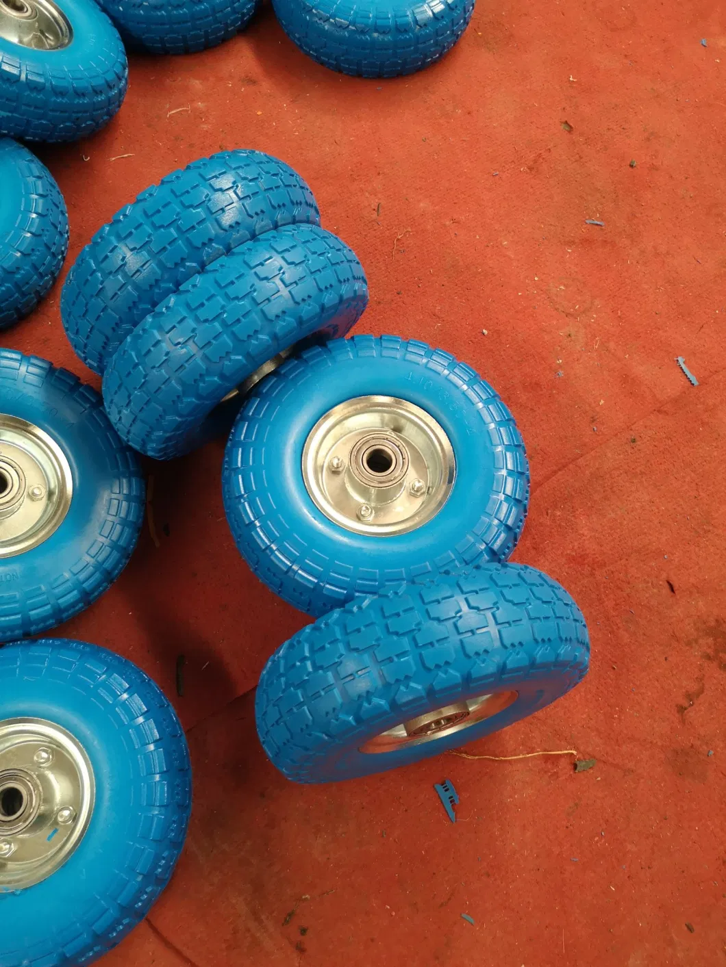 480/400-8 Heavy Duty Solid Rubber Polyurethane Foaming Flat Free PU Foam Wheelbarrow Wheels