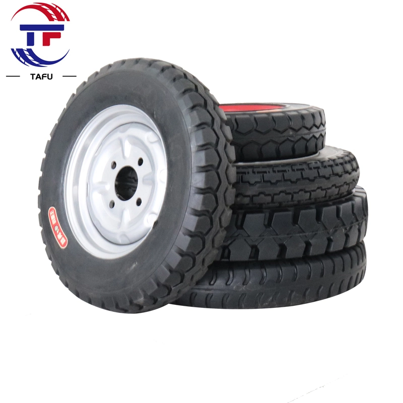 4.00-12 Solid Tires for Electric Tricycles, Rubber Wheels, Inflatable Non Bursting Tires