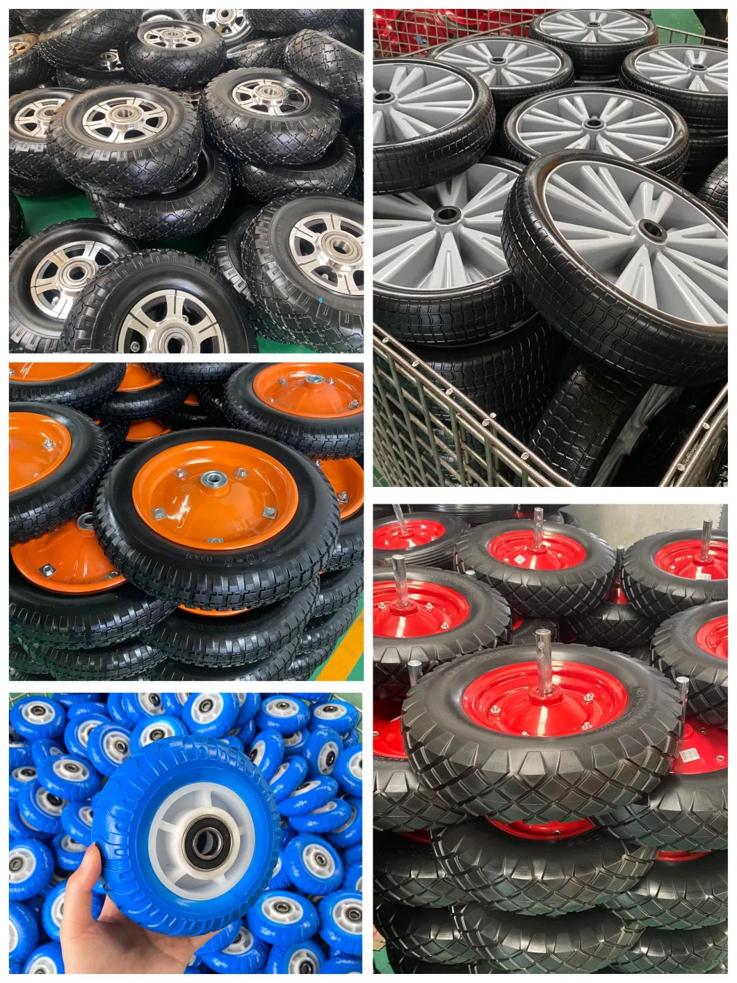 3.00-8/3.50-8/4.00-8 PU Solid Polyurethane Wheel Puncture Proof Rubber Wheelbarrow Wheel