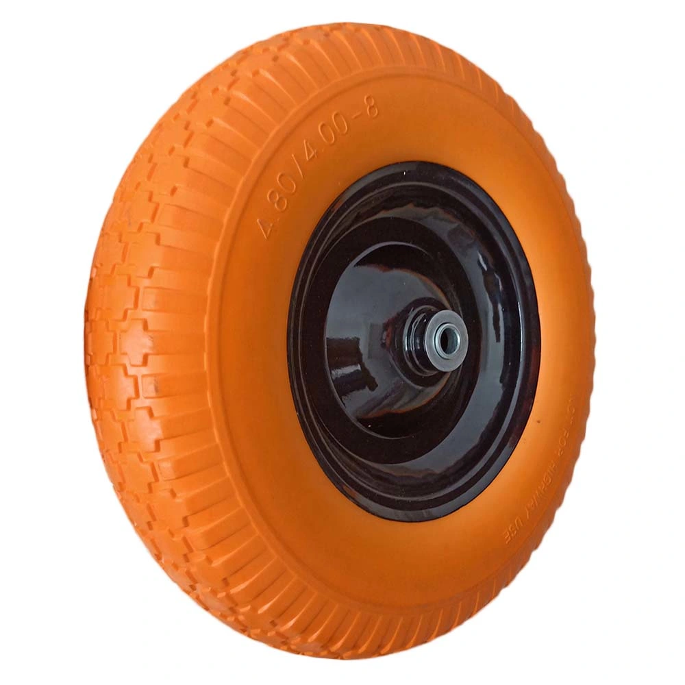 16 Inch Wheelbarrow Wheel PU Foam Flat Free Tire 4.00-8solid Wheel