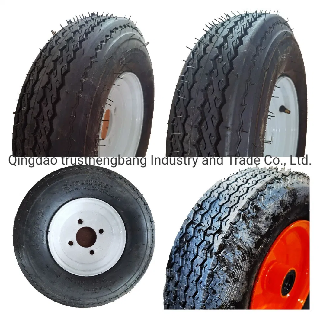 Agricultural 4.00-10 4pr Rib Tyre with Metal Wheel, Farm Front Wheel Tyre
