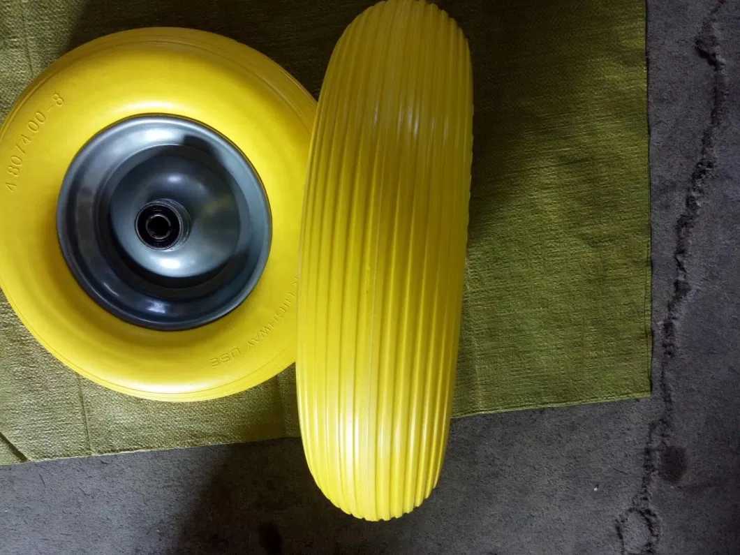 13&quot;X5.00-6 Metal/Plastic Rim Polyurethane PU Foam Wheelbarrow Trolley Wheel