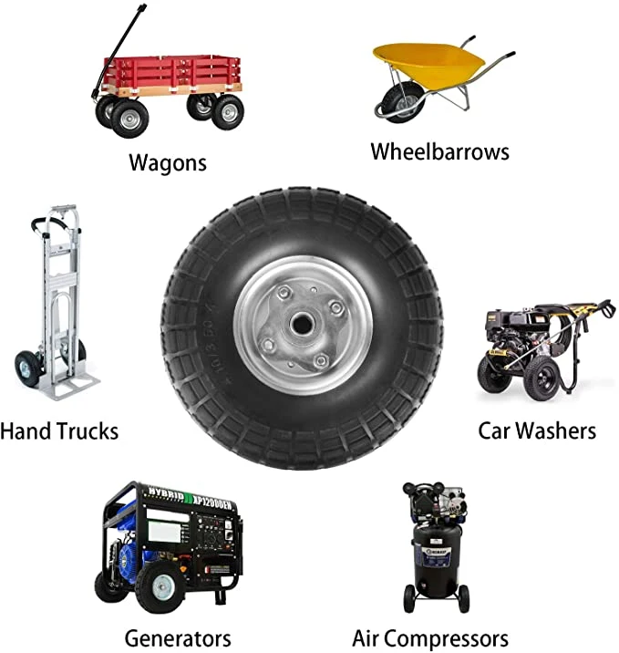 Heavy Duty Pneumatic Rubber Wheels Used for Wheelbarrow Garden Dump Cart 3.50-8 4.00-8