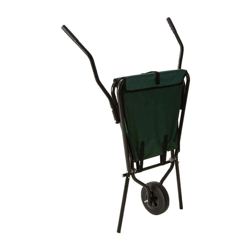 Folding Garden Wheelbarrow with Fabric Tray